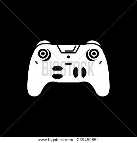 Remote Control Icon. Silhouette Remote Control Vector Icon For Web Design Isolated On Black Backgrou