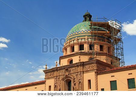 The Arizona State Capital Building Is Being Repaired.