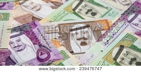 Collection of Saudi Arabia Riyal banknotes