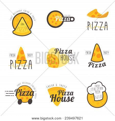 Fresh Italian Pizza Is Prepared Only In Your Restaurant. Stickers That You Can Use In The Restaurant