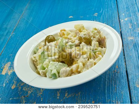 Ensalada De Bacalao, Traditional Catalan Salad , Close Up