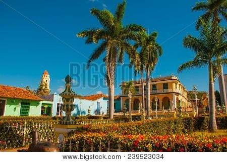 Trinidad, Cuba, Plaza Mayor And Church Of The Holy Trinity.