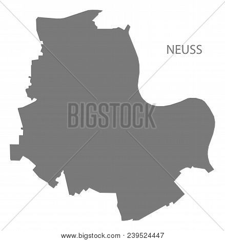 Neuss City Map Grey Illustration Silhouette Shape