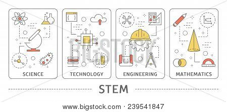 Stem Concept Illustration. Science And Technology, Engineering And Mathematics.