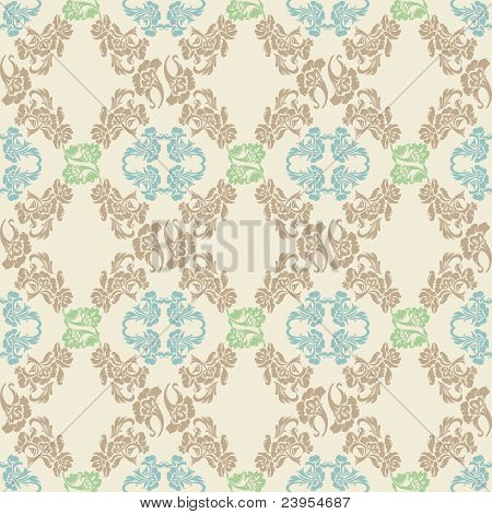 Vector. Seamless Floral Pattern, Background