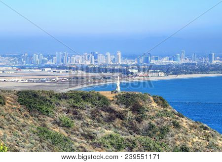 View Of San Diego, California From The Cabrillo National Monument At Point Loma.