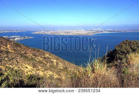View Of San Diego, California From The Cabrillo National Monument At Point Loma.