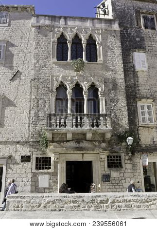 Trogir, Croatia - October 29: Large Cipiko Palace On October 29, 2016 In Trogir, Croatia