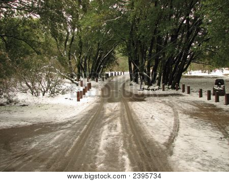 Karlı yol