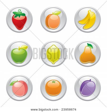 Fruits gris bouton