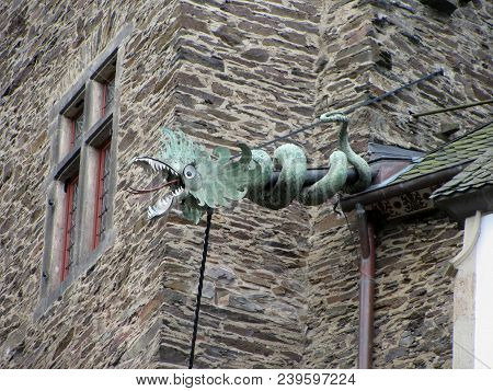 Eltz Germany, July 14, 2015:burg Eltz Castle Detail Near Mosel River Valley, Germany