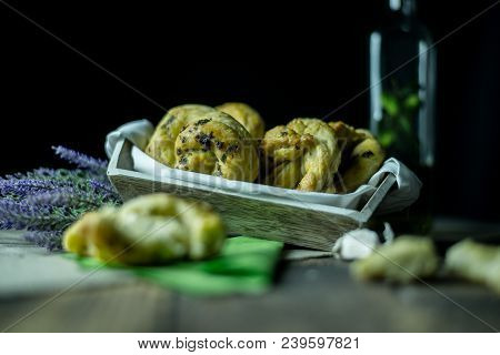 Dough Dainted By The Woman On The Board