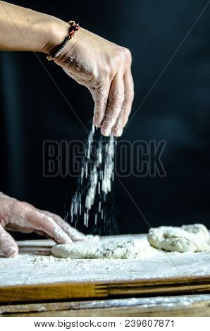 Dough Dainted By The Woman On The Board