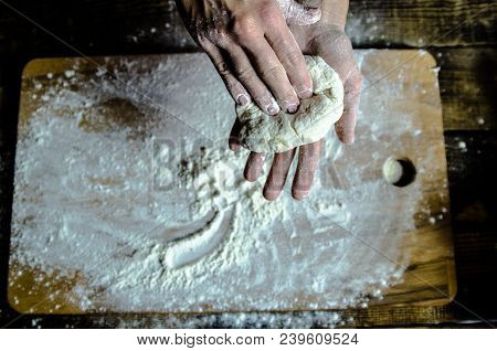 Dough Dainted By The Woman On The Board
