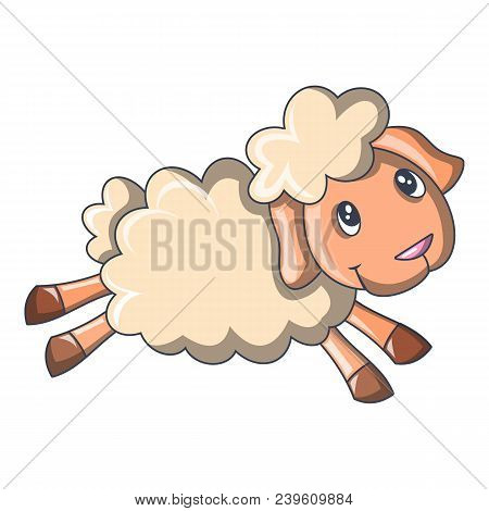 Running Sheep Icon. Cartoon Of Running Sheep Vector Icon For Web Design Isolated On White Background