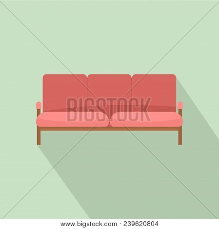 Ledger Sofa Icon. Flat Illustration Of Ledger Sofa Vector Icon For Web Design