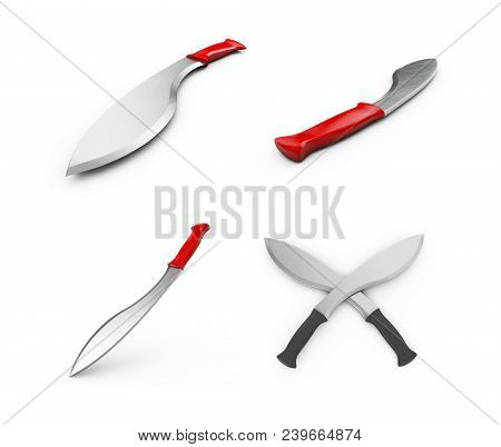 3d Rendering Of Machete, Isolated On White Background.
