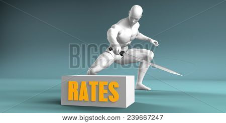 Cutting Rates and Cut or Reduce Concept 3D Render