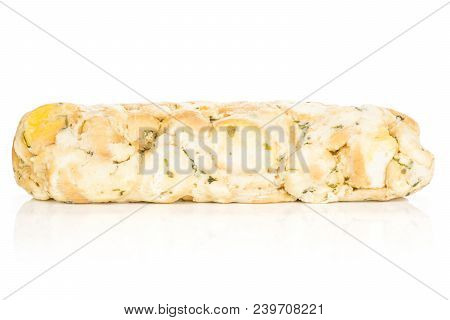 Calsbad Bread Dumpling Isolated On White Background One Whole Fresh Steamed