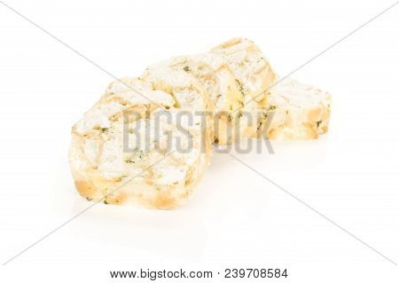 Calsbad Bread Dumpling Slices Isolated On White Background Fresh Steamed