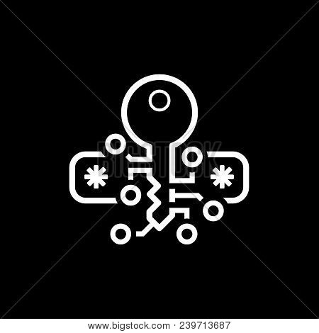 Crypto Protection Icon. Modern Computer Network Technology Sign. Digital Graphic Symbol. Passcode Fi