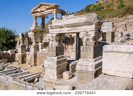 Ancient Efes Efesus City Ruins In Turkey Near Selcuk