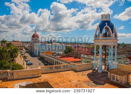 Cienfuegos, Cuba, Palacio Ferrer: Panorama That Opens From The Terrace Of The Palace To The Central 