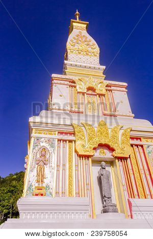 Thai Buddhist Pagoda At Doi Thepnimit Temple On Patong Hilltop. It Is The Newest Landmark For Touris