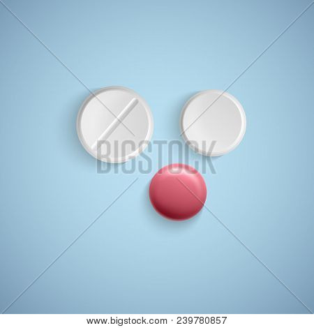 Capsules And Pills In New Blister Pack, Medical Products, Realistic Vector Illustration