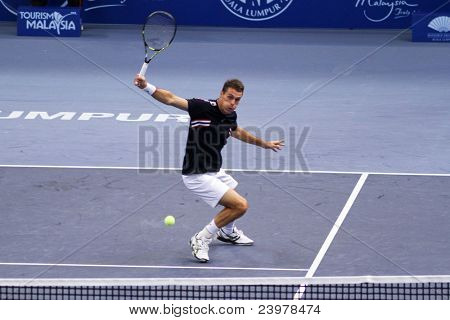 BUKIT JALIL - 01 lokakuu: Frantisek Cermak palauttaa tämän Malesian avoin välierässä doubles partne