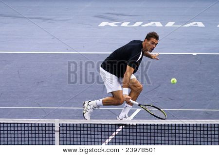 BUKIT JALIL - 01 lokakuu: Frantisek Cermak palauttaa tämän Malesian avoin välierässä doubles partne