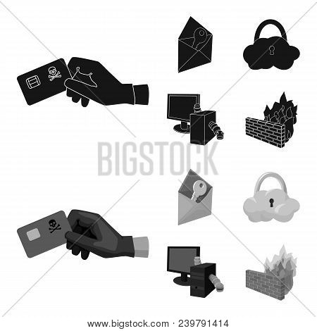 System, Internet, Connection, Code .hackers And Hacking Set Collection Icons In Black, Monochrom Sty