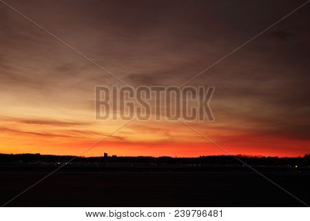 On This Fall Evening, The Sun Painted This Beautiful Sky During Sunset.