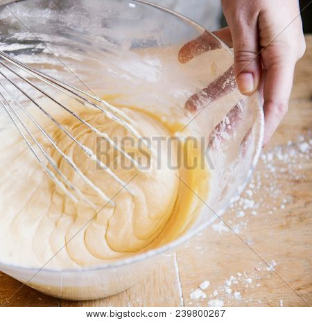 Cake batter food photography receipe idea