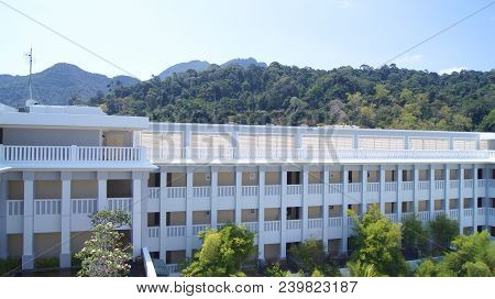 Pulau Langkawi, Malaysia - Apr 4th 2015: Terrace And Garden Of The Danna Hotel In Langkawi Island. T