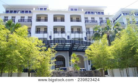 Pulau Langkawi, Malaysia - Apr 4th 2015: Terrace And Garden Of The Danna Hotel In Langkawi Island. T