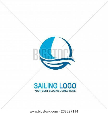 Sailing Logo, Sailboat Logo Design, Vector Icons.