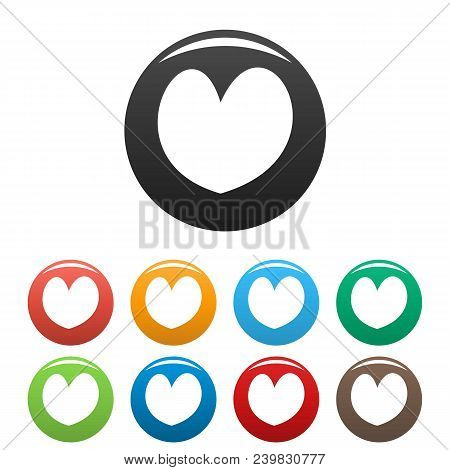 Reliable Heart Icon. Simple Illustration Of Reliable Heartvector Icons Set Color Isolated On White