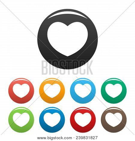 Sympathetic Heart Icon. Simple Illustration Of Sympathetic Heart Vector Icons Set Color Isolated On 