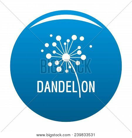Dried Dandelion Logo Icon. Simple Illustration Of Dried Dandelion Vector Icon For Any Design Blue