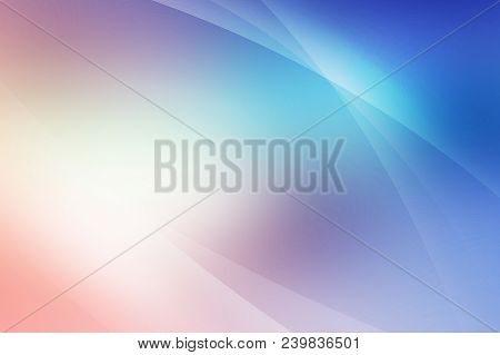 Abstract Soft Colored Pink, Purple, Blue And Dark Blue Background Of Abstrack With Curves Wave Line