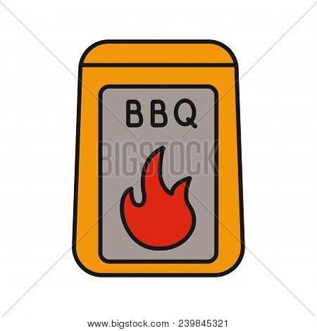 Barbeque Coal Color Icon. Bbq Fuel. Isolated Vector Illustration