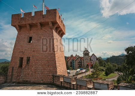 Tower In The Fake French Village, Bukit Tinggi In Malaysia, Asia