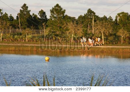 Running mensen Lake