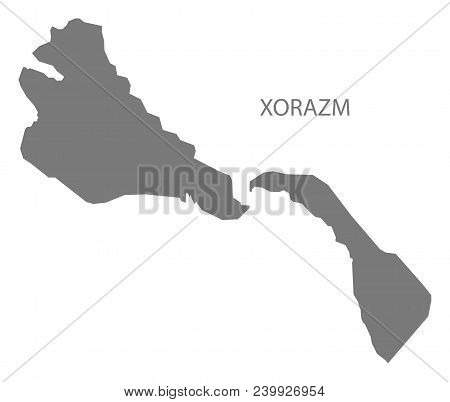 Xorazm Map Of Uzbekistan Grey Illustration Shape