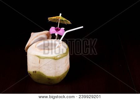 Coconut Juice Fresh White Drin Summe Tropica