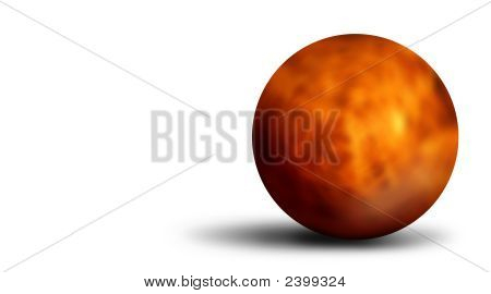 3D Orange Kugel