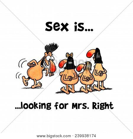 Man Is Selecting Mrs Right Amongst Three Women