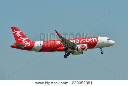 Passenger Airplane Landing At The Airport