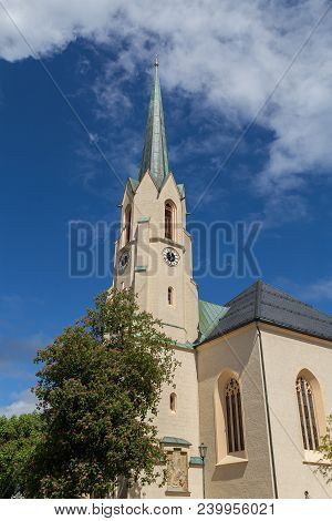 Historic Church In Garmisch-partenkirchen Bavaria Germany Picture Landscape